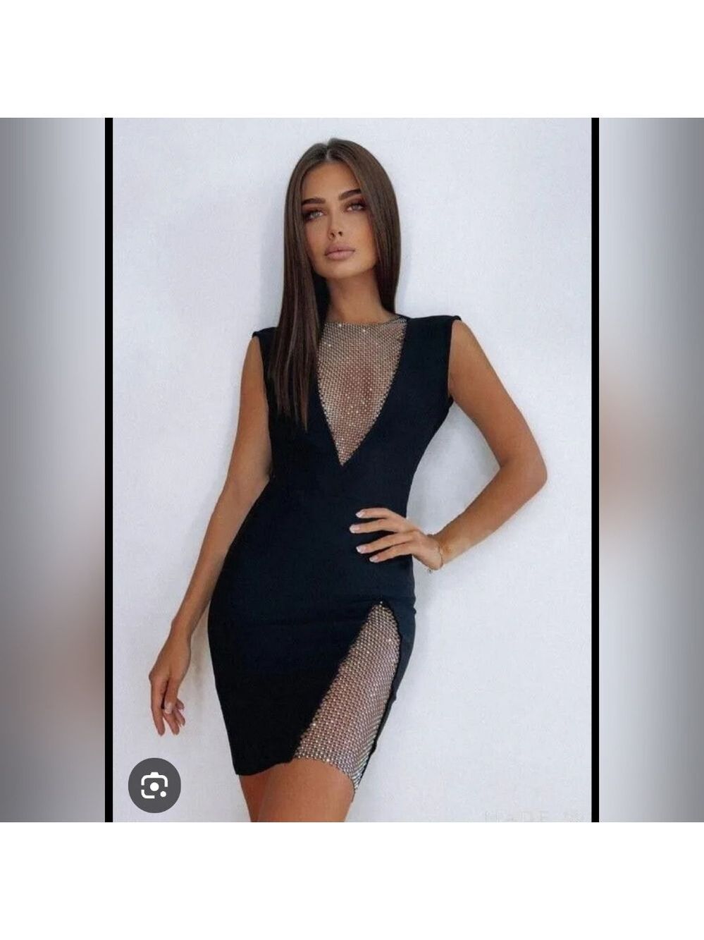 Bella Barnett Black Mini Dress Large - Picture 3 of 12